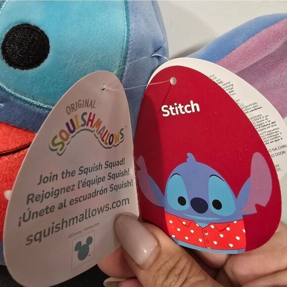 NWT Disney Squishmallows Lilo & Stitch STITCH 8" Plush toy Valentines Day 2025 - Picture 4 of 4